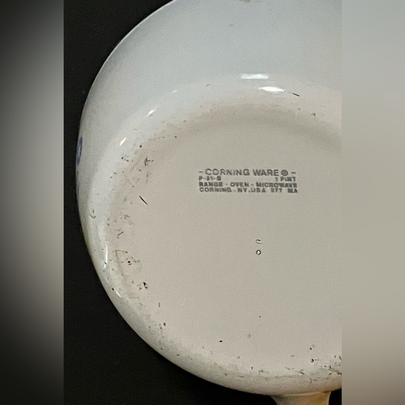 Vintage 2 Corningware Blue Cornflower P-83-B 6.5” Skillet/P-81-B 1 Pint Saucepan - Picture 9 of 11